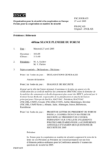 Journal of the 449th Plenary Meeting of the Forum for Security Co-operation (fr)
