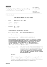 Journal of the 449th Plenary Meeting of the Forum for Security Co-operation (es)