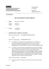 Journal of the 450th Plenary Meeting of the Forum for Security Co-operation (de)