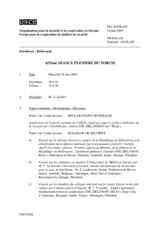 Journal of the 452nd Plenary Meeting of the Forum for Security Co-operation (fr)