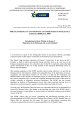 Introduction by Beate Winkler, Director, European Monitoring Centre on Racism and Xenophobia (EUMC)