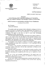 Statement by Stanislav Buko, Chairman of the Committee on Religion and Nationalities under the Council of Ministers of Belarus