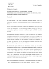 Intervention by Boukhzer el Bachir, Union of Islamic Organizations of France (UOIF)