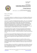 Closing statement by Governor George Pataki, Delegation of the United States of America