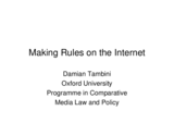 Presentation by Damian Tambini, Oxford University, Programme in Comparative Media Law and Policy