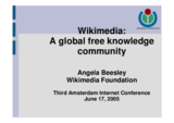 Presentation by Angela Beesley, Wikimedia Foundation