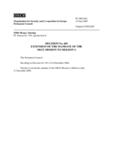 Permanent Council Decision No. 681
