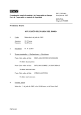 Journal of the 455th Plenary Meeting of the Forum for Security Co-operation (es)