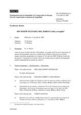 Journal of the 456th Plenary Meeting of the Forum for Security Co-operation/Corrected reissue (es)