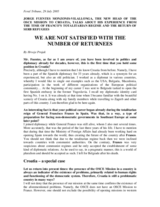 Interview with the Head of the OSCE Mission to Croatia, Feral Tribune