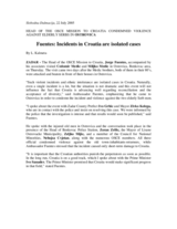 Article about Head of Mission's visit with Serb returnees from Ostrovica who were the victims of an attack, Slobodna Dalmacija