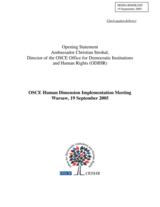 Opening statement by Ambassador Christian Strohal