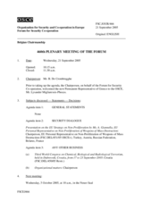 Journal of the 460th Plenary Meeting of the Forum for Security Co-operation