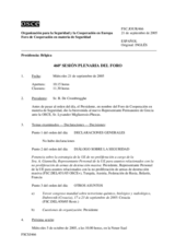 Journal of the 460th Plenary Meeting of the Forum for Security Co-operation (es)