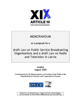 Legal Review on draft Latvian Broadcasting and PSB laws