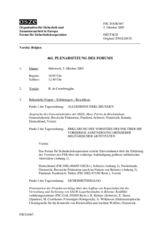 Journal of the 461st Plenary Meeting of the Forum for Security Co-operation (de)