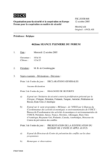 Journal of the 462nd Plenary Meeting of the Forum for Security Co-operation (fr)