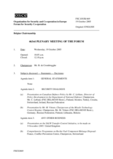 Journal of the 463rd Plenary Meeting of the Forum for Security Co-operation