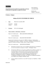 Journal of the 464th Plenary Meeting of the Forum for Security Co-operation (fr)