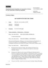 Journal of the 464th Plenary Meeting of the Forum for Security Co-operation (es)