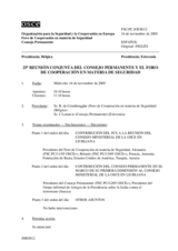 Journal of the 25th Joint Meeting of the Forum for Security Co-operation and the Permanent Council (es)