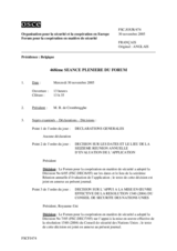 Journal of the 468th Plenary Meeting of the Forum for Security Co-operation (fr)