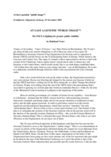 Interview with the OSCE Secretary General in Frankfurter Allgemeine Zeitung