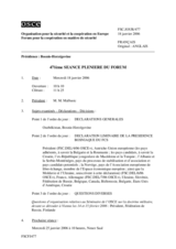 Journal of the 471st Plenary Meeting of the Forum for Security Co-operation (fr)