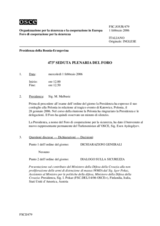 Journal of the 473rd Plenary Meeting of the Forum for Security Co-operation (it)