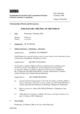 Journal of the 474th Plenary Meeting of the Forum for Security Co-operation