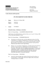 Journal of the 475th Plenary Meeting of the Forum for Security Co-operation (de)
