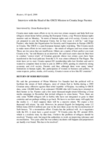 Interview with the Head of the OSCE Mission to Croatia