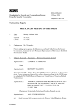 Journal of the 486th Plenary Meeting of the Forum for Security Co-operation