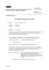 Journal of the 486th Plenary Meeting of the Forum for Security Co-operation (es)