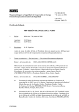 Journal of the 484th Plenary Meeting of the Forum for Security Co-operation (es)