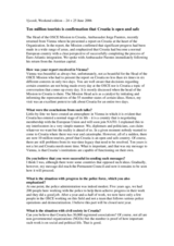 Interview with the Head of the OSCE Mission to Croatia