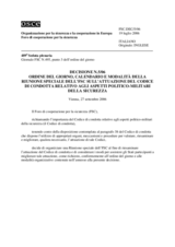 Forum for Security Co-operation Decision No. 5/06 (it)