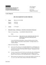 Journal of the 490th Plenary Meeting of the Forum for Security Co-operation/Corrected reissue (de)