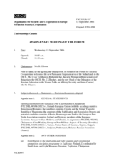 Journal of the 491st Plenary Meeting of the Forum for Security Co-operation