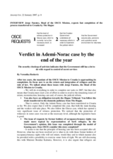 Interview with the Head of the OSCE Mission to Croatia