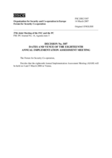 Forum for Security Co-operation Decision No. 5/07