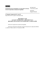 Forum for Security Co-operation Decision No. 5/07 (es)