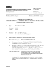 Journal of the 27th Joint Meeting of the Forum for Security Co-operation and the Permanent Council (fr)