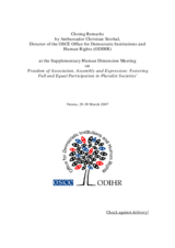 Closing Remarks by Ambassador Christian Strohal