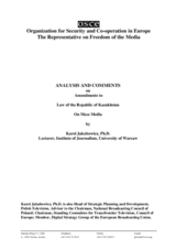 Media Law in Kazakhstan