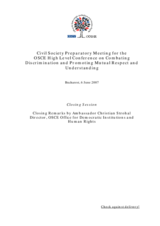 Closing Remarks by Ambassador Christian Strohal