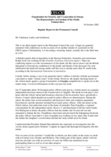 Report to the Permanent Council