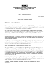 Report to the Permanent Council