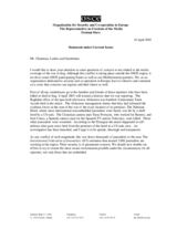 Intervention on current issues