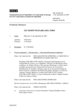 Journal of the 522nd Plenary Meeting of the Forum for Security Co-operation (es)